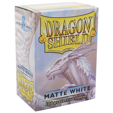 100 Bustine Standard Dragon Shield Matte Sleeves - WHITE
