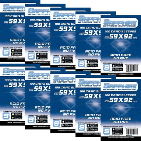 10x 100 Bustine Sapphire BLUE 59x92 | Mythic Bundle