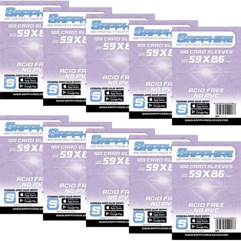 10x 100 Bustine Sapphire LILLA 59x86 | Mythic Bundle