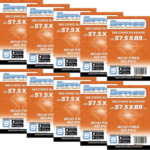 10x 100 Bustine Sapphire ORANGE 57,5x89 | Mythic Bundle