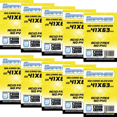10x 100 Bustine Sapphire YELLOW 41x63 | Mythic Bundle