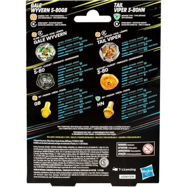 BEYBLADE X – Dual Pack - Gale Wyvern / Tail Viper
