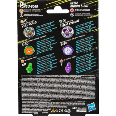 BEYBLADE X – Dual Pack - Yell Kong / Helm Knight