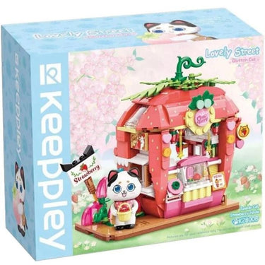 Lovely Street - Tuxedo Cat Strawberry House - Keeppley