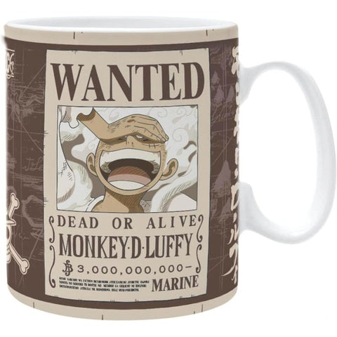One Piece - Tazza Wanted Luffy - 460ml