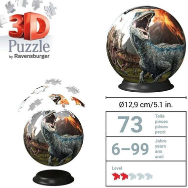 Puzzle 3D Ball Jurassic World - 73 Pezzi