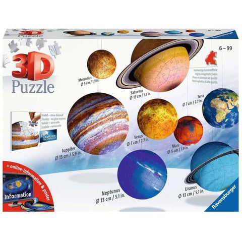 Puzzle 3D Il Sistema Planetario - 540 Pezzi