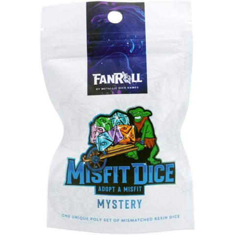 Set di 7 Dadi Casuali - Mystery Misfit Resin Polyhedral Dice Set
