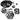 Set di 7 Dadi Metallici RPG Enhance - Nero
