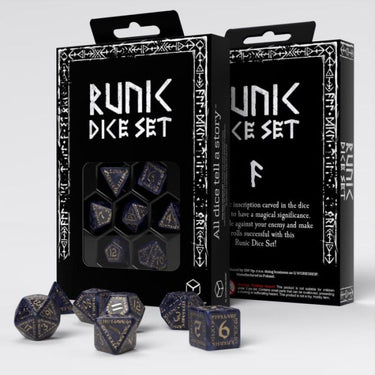 Set di 7 Dadi Runic Mixed-Blue & Gold