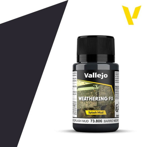 Vallejo Weathering Effects Black Splash Mud 40 ml