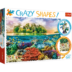 Puzzle 600pz Crazy Shapes! - Tropical Island - Bottega Ludica 