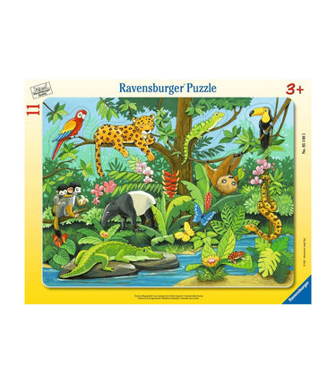Puzzle Didactica Incorniciati - Animali della giungla - Bottega Ludica 